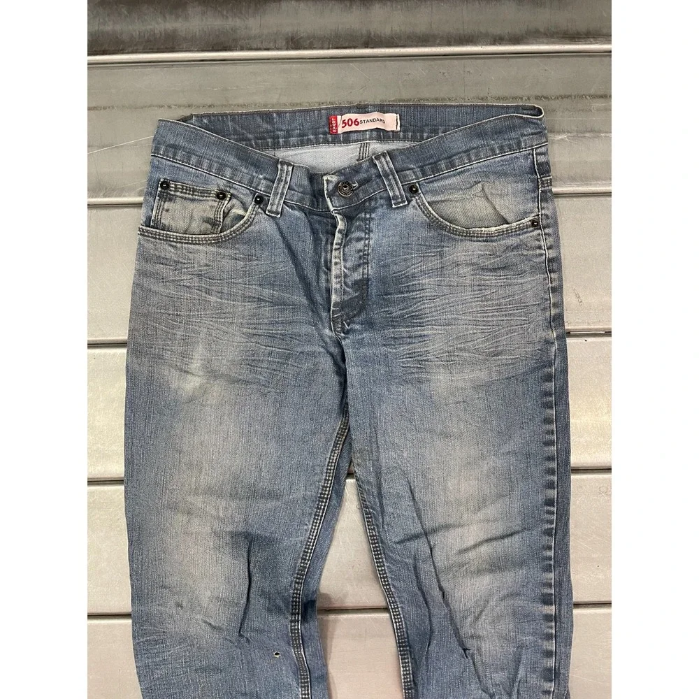 Vintage 506 Standard Jeans Mens 32x31 Blue Medium Wash 100%‎ Cotton Straight